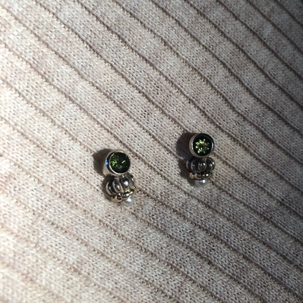 Lagos sterling silver peridot earrings